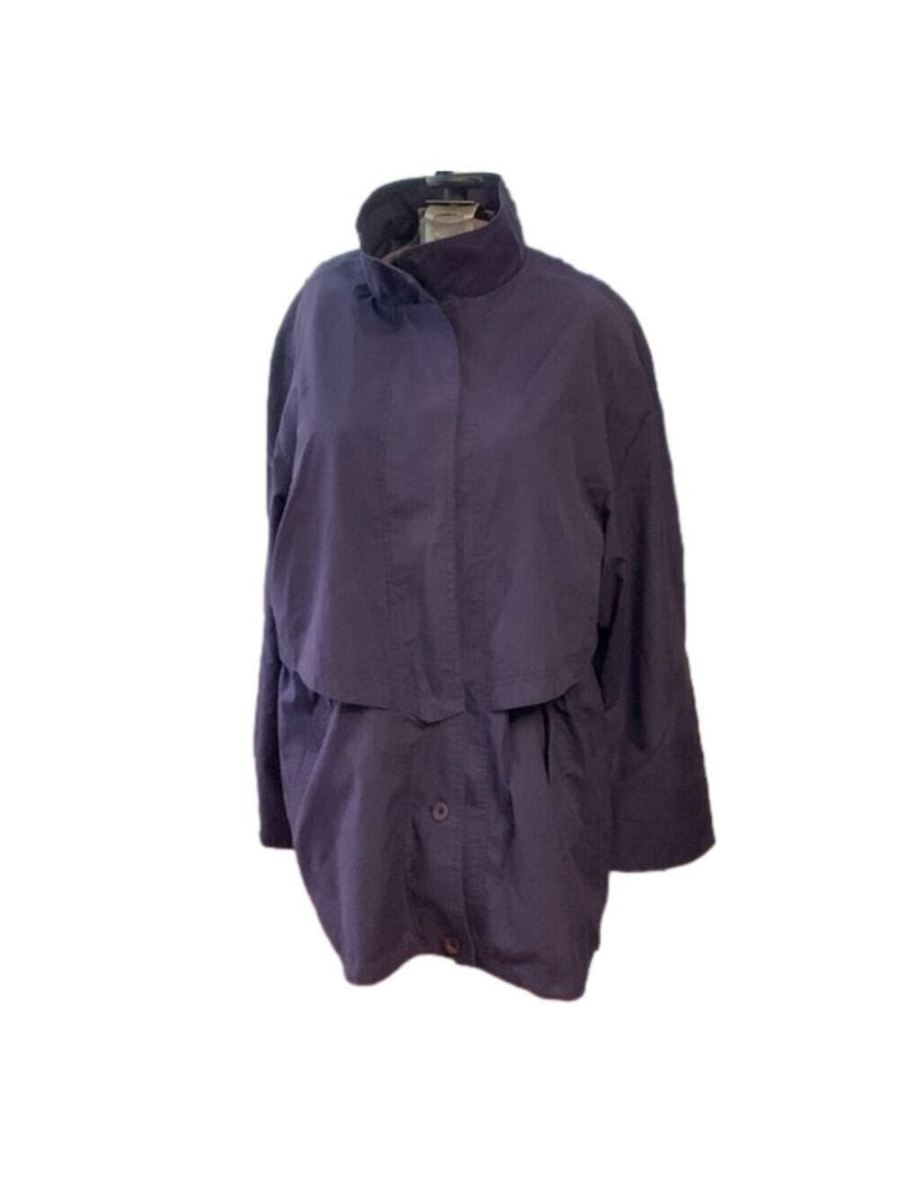 Womens Vintage fen-nelli Anorak Coat Size 11/12, Blue Collared Style